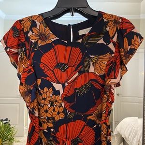 Loft - poppy print dress.